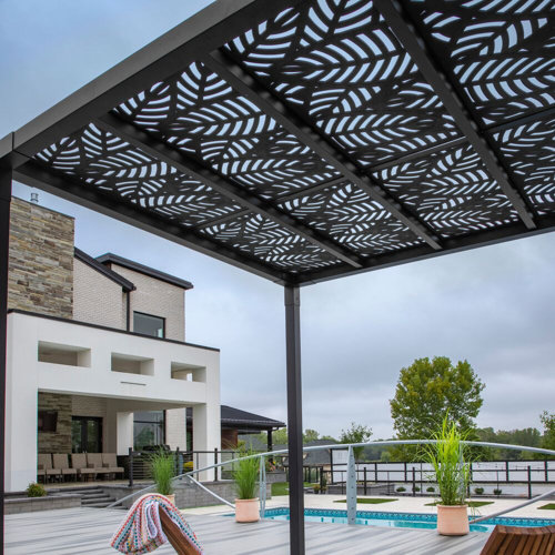 Barrette Outdoor Living 8 Ft. W x 8 Ft. D Aluminum Pergola with Canopy